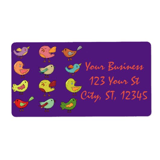 Meerkleurige zangvogels Thunder_Cove Etiket (Voorkant)