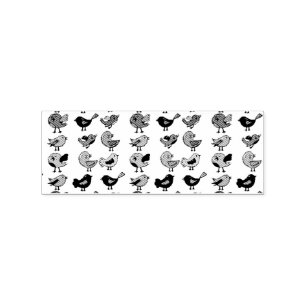 Meerkleurige zangvogels Thunder_Cove Rubberstempel