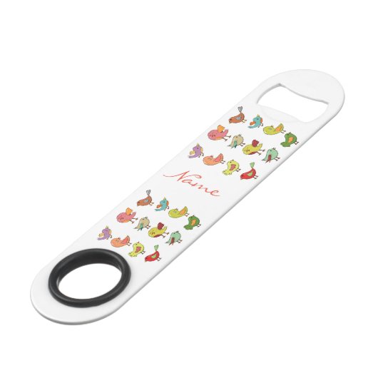 Meerkleurige zangvogels Thunder_Cove Speed Flessenopener (Achterkant Gekanteld)