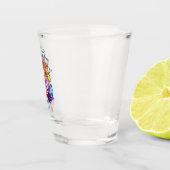 Meerkleurige Zebra met Mandella Shot Glas (Rechts)
