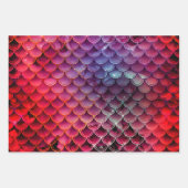 Meerkleurige zeemeerminnen met glitter-cadeautjes inpakpapier vel (Voorkant 2)