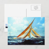 Meerkleurige zeilen briefkaart (Voorkant / Achterkant)