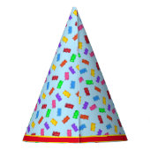 Meerkleurige zoete beren van zaterdag feesthoedjes (Achterkant)