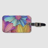 "Meerkleurige Zonnebloem"Acryl Bagagelabel (Voorkant (horizontaal))