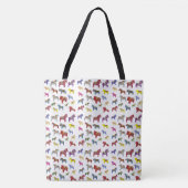 Meerkleurige Zweedse Dala-paarden Tote Bag (Voorkant)