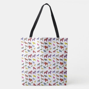 Meerkleurige Zweedse Dala-paarden Tote Bag