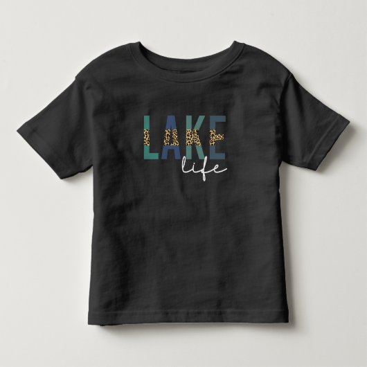 Meerklevende Luipaard Print Typografie Kinder Shirts (Voorkant)