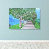 Meerkunst van het Comomeer Canvas Afdruk (Insitu (Houten vloer))