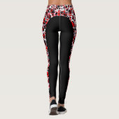 Meerlaagse zijband webpatroonpatronen Leggings (Achterkant)