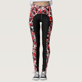 Meerlaagse zijband webpatroonpatronen Leggings (Voorkant)