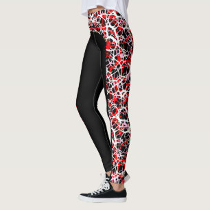 Meerlaagse zijband webpatroonpatronen Leggings