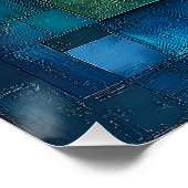 Meerlagige geometrische kunst – levendig landschap perfect poster (Hoek)