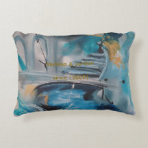 Meerlandschap Abstract Teal & Oker
