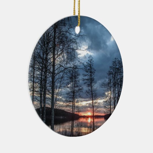 Meerlandschap, Finland Keramisch Ornament (Rechts)