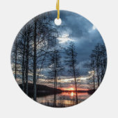 Meerlandschap, Finland Keramisch Ornament (Achterkant)