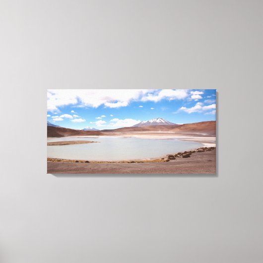 Meerlandschap op het Altiplano canvas Afdruk (Voorkant)