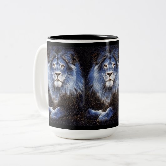 Meerleeuwen Tweekleurige Koffiemok (Voorkant links)