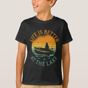 Meerleven boten Vissers Kayakken Zeilen Kapitein T-shirt