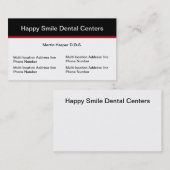 Meerlokatie Tentist Kantoor Visitekaartje (Voorkant / Achterkant)