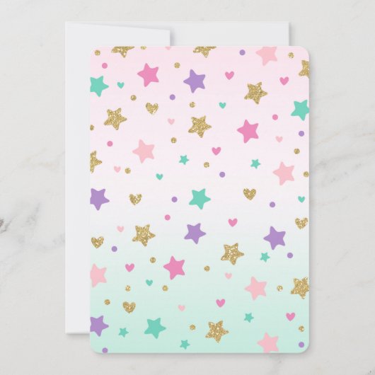 Meermaid Birthday-uitnodiging onder de Zee partij Kaart (Achterkant)