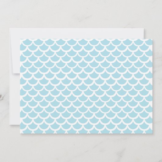 Meermaid Birthday-uitnodiging onder de Zee partij Kaart (Achterkant)