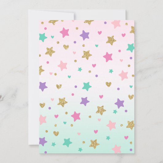 Meermaid Birthday-uitnodiging onder de Zee partij Kaart (Achterkant)