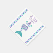 Meermaid Birthday-uitnodiging onder de Zee partij Servet (Hoek)