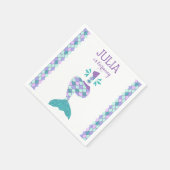 Meermaid Birthday-uitnodiging onder de Zee partij Servet (Hoek)