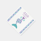 Meermaid Birthday-uitnodiging onder de Zee partij Servet (Hoek)