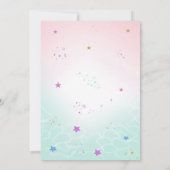 Meermaid en Unicorn verjaardagsuitnodiging Kaart (Achterkant)