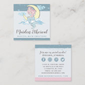 Meermaid Moon & Stars Mystical Siren Social Media Vierkante Visitekaartje (Voorkant / Achterkant)