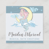 Meermaid Moon & Stars Mystical Siren Social Media Vierkante Visitekaartje (Voorkant)