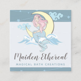 Meermaid Moon & Stars Mystical Siren Social Media Vierkante Visitekaartje