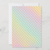 Meermaïde Unicorn Rainbow Birthday-uitnodigingen Kaart (Achterkant)