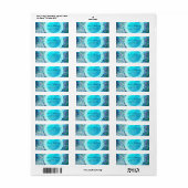 Meermaidstaart Magie Onderzee Feestje Etiket (Full Sheet)