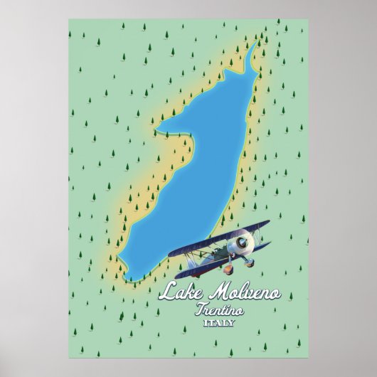 Meermeer Molveno Italië Poster (Voorkant)
