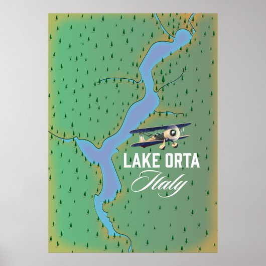 Meermeer Orta Italië Poster (Voorkant)