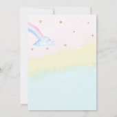 Meermicorn verjaardagsuitnodiging Girl Magical par Kaart (Achterkant)