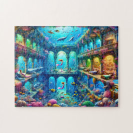 Meermin Kasteel Betoverend Onderwater Koninkrijk Legpuzzel