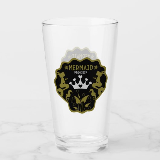 Meermin Prinses Meisje Glas (Voorkant)
