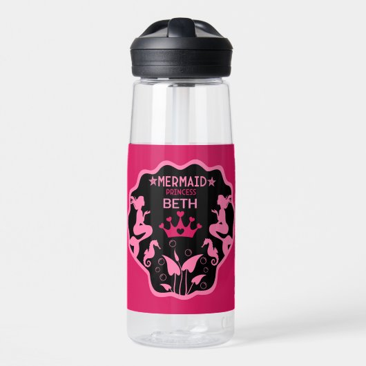 Meermin Prinses Meisje Waterfles (Voorkant)