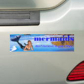 meerminnen bumpersticker (Op auto)