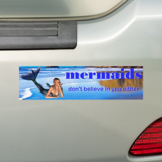 meerminnen bumpersticker (Op auto)