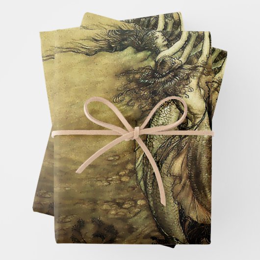 “Meerminnen van de Rijn” door Arthur Rackham Inpakpapier Vel (In situ)