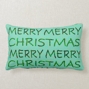 Meerontwerp kerst met prettige kerstlumbar Pillow Kussen