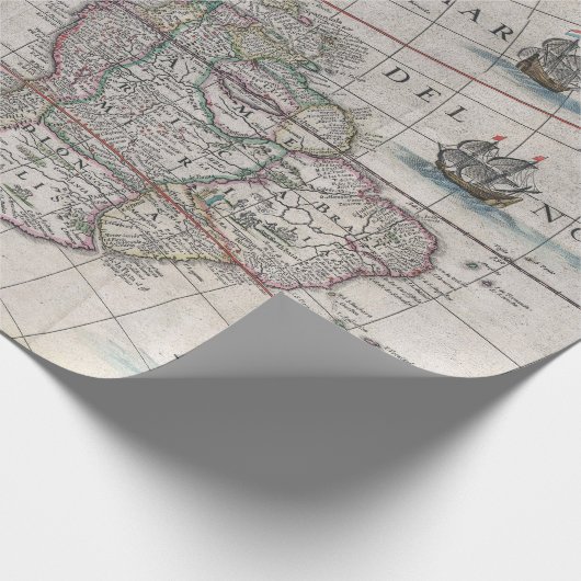  Meerparimkaart van de Verenigde Staten Cadeaupapier (Hoek)