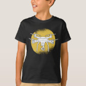 Meerrotor Quadcopter Grunge Cirkel van de bestuurd T-shirt (Voorkant)