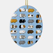 Meerschweinchen viele blau keramisch ornament (Rechts)