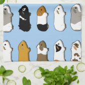 Meerschweinchen viele blau theedoek (Gevouwen)