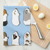 Meerschweinchen viele blau theedoek (Quarter Fold)